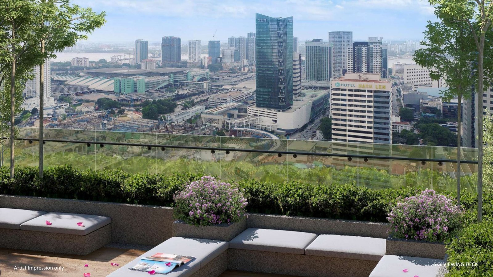 Aethera viewing deck and residential architecture, artist impression
