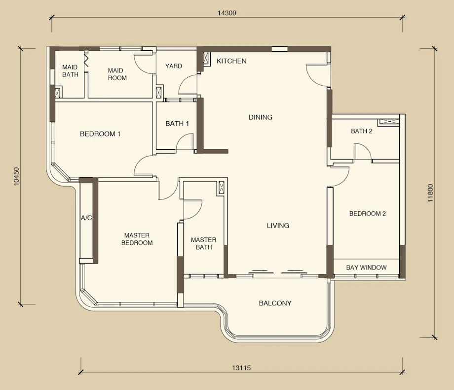 Country Garden Danga Bay 3+1 Room 1474 sq ft 3+1 Room 1474 sqft floor plan