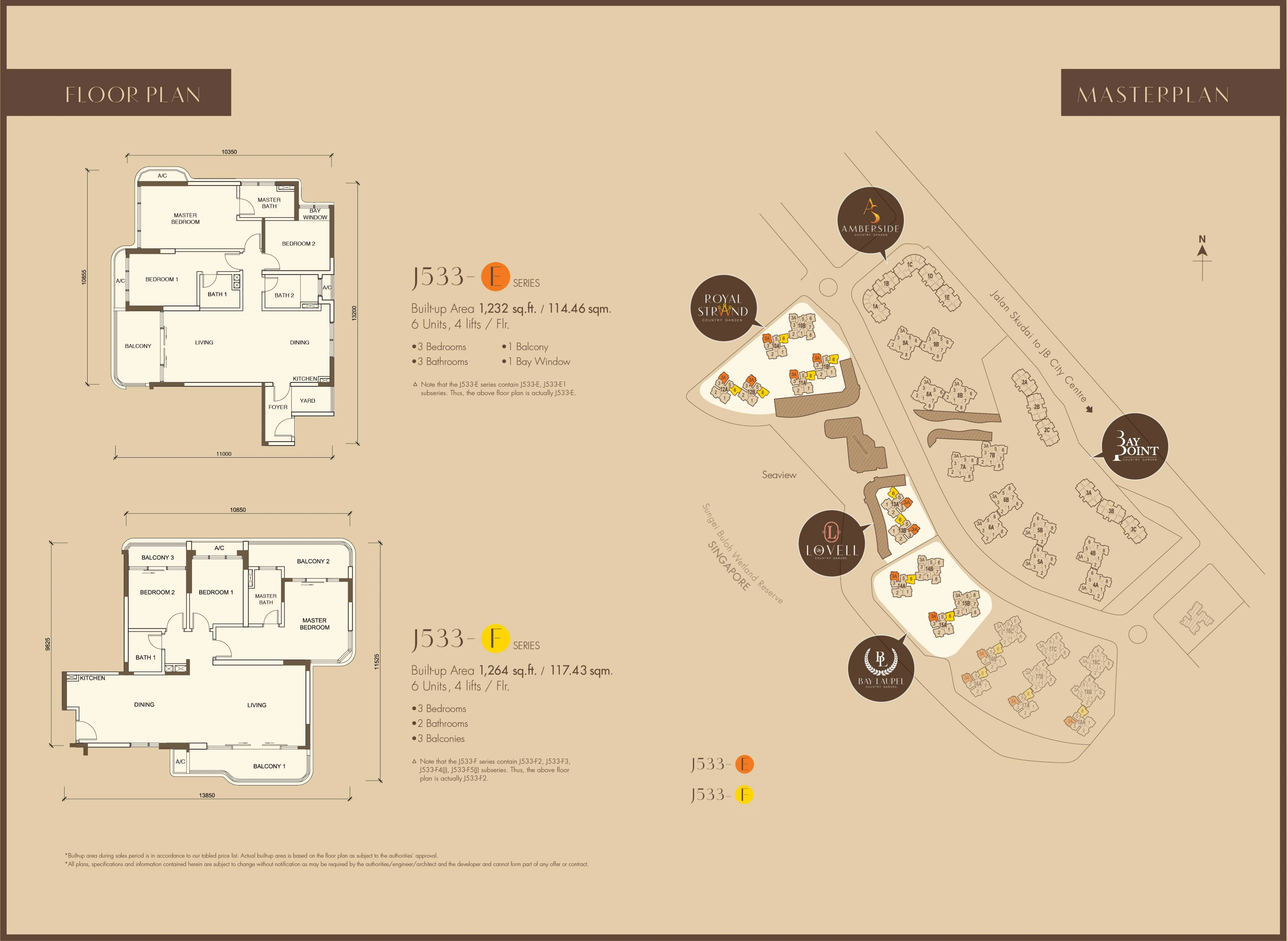 Country Garden Danga Bay Unit Layout 2 2 rooms 463-1,454 sq ft (Hold 7 Days priced layouts); 4BR available but Hold 7 Days net price unavailable sqft floor plan