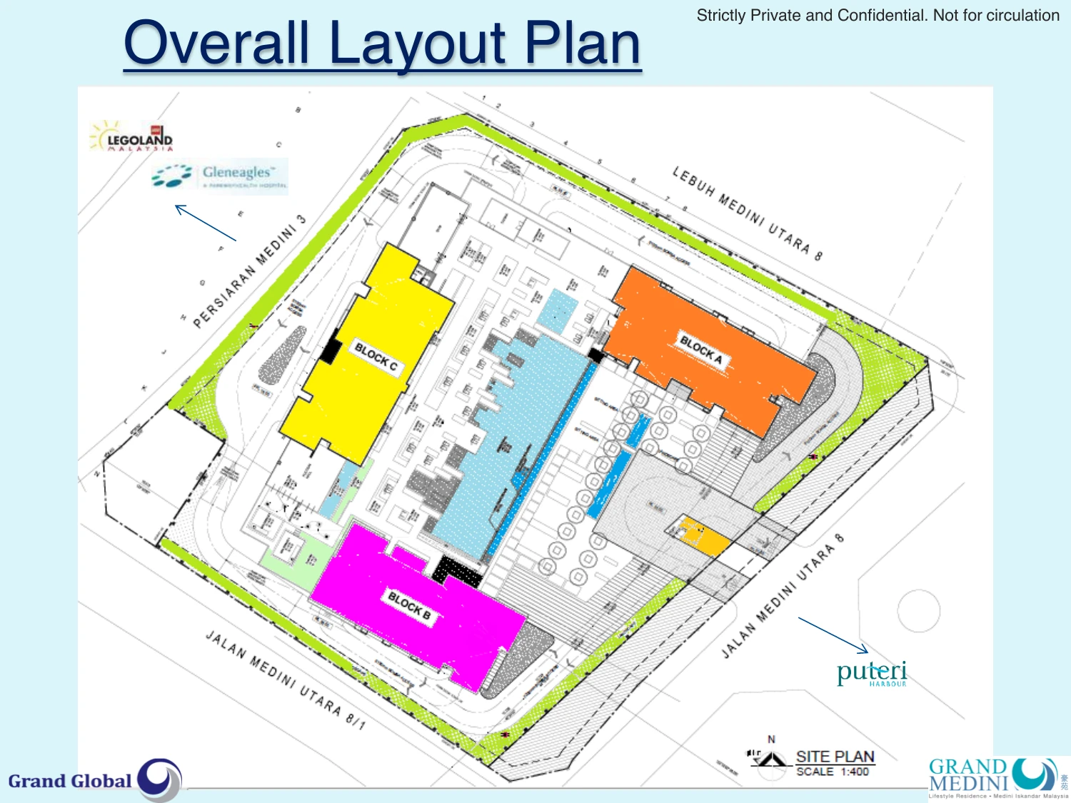 Grand Medini Residences Overall Layout Plan Type A Studio 474-1,119 sq ft sqft floor plan