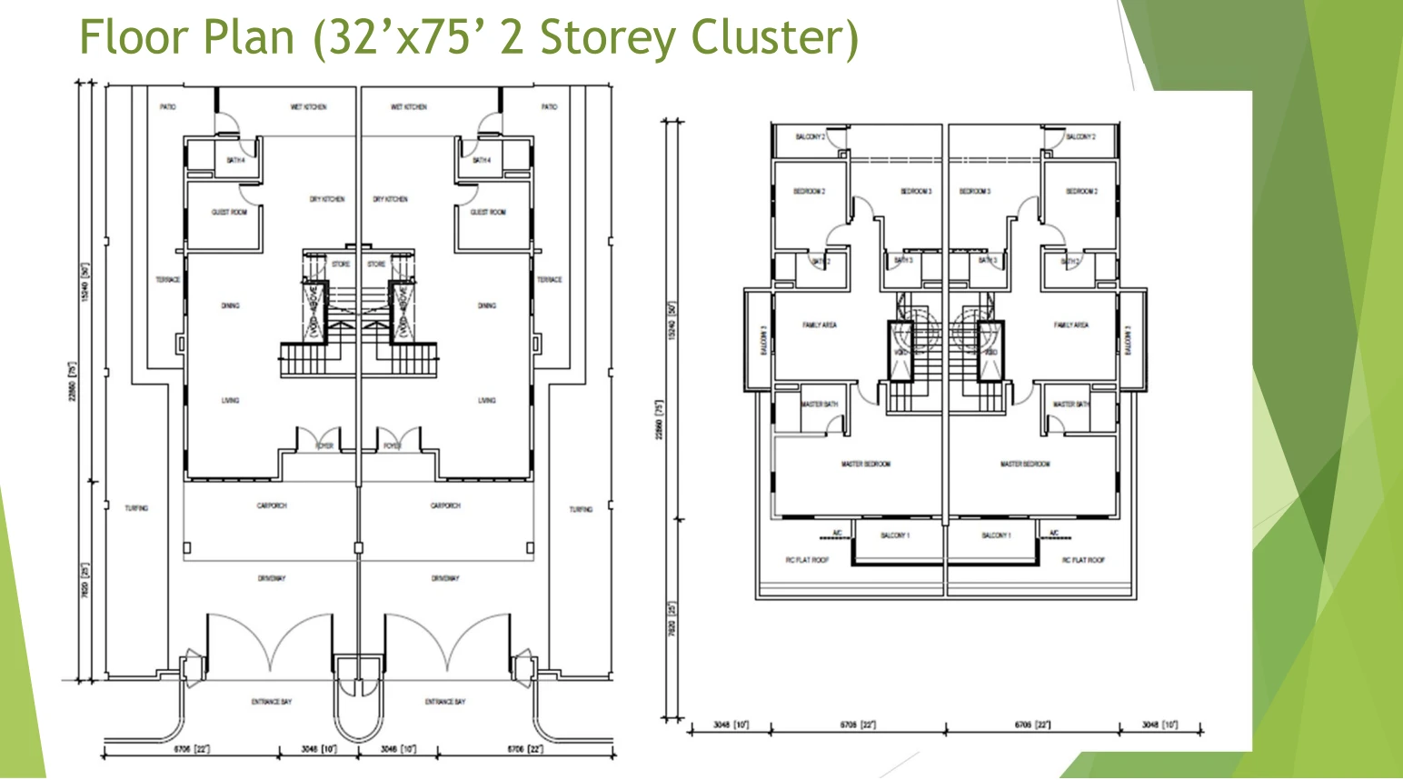 KSL Taman Mutiara Bestari Phase 4 Double Storey Cluster 32 X 75 Phase 4A DSCH 32x70 / 32x75 Land sizes from 30x70, 32x70, 32x75, 35x56, 38x70, 38x144 depending type sqft floor plan