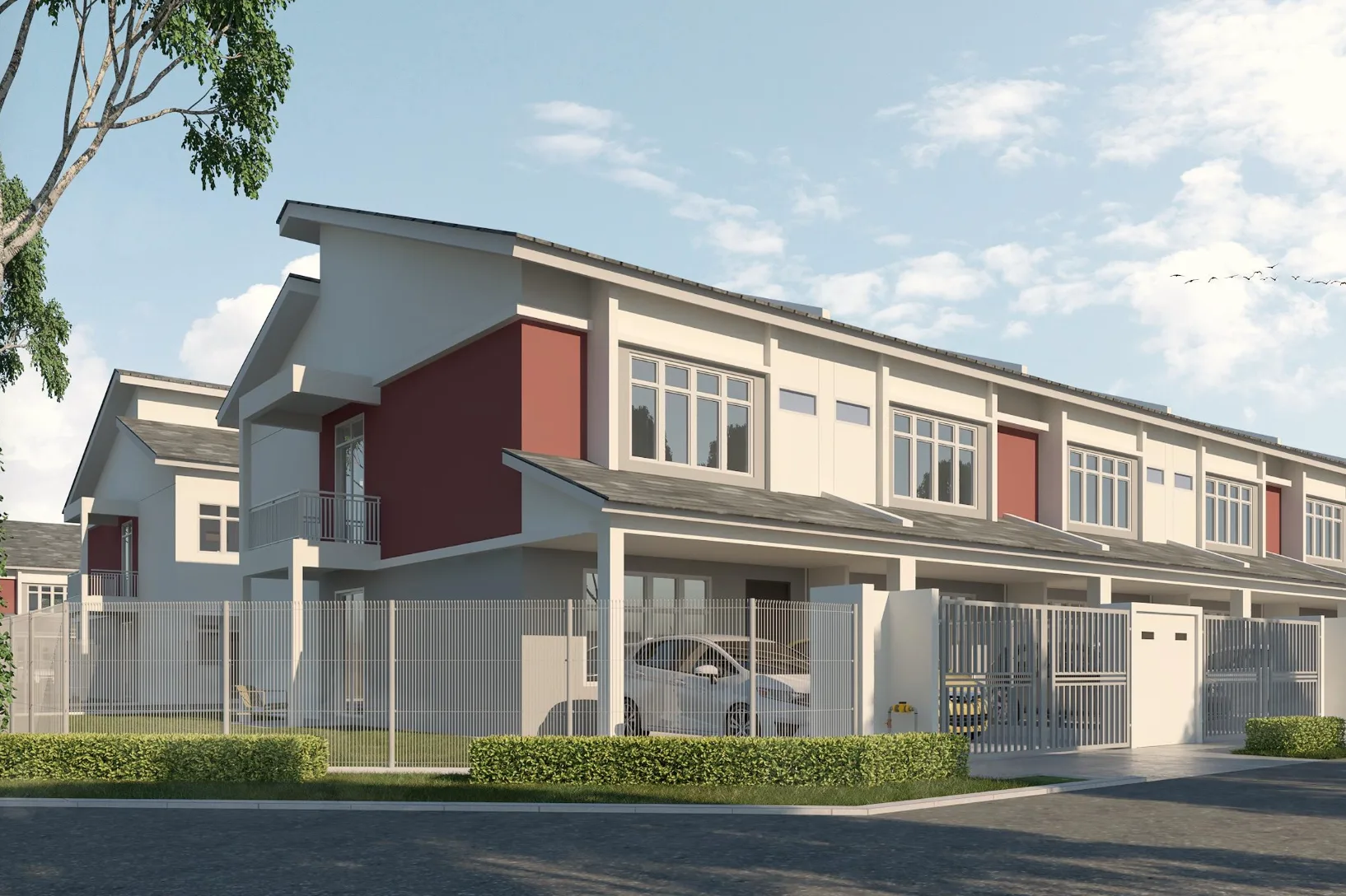 Meridin East - Erica & Allamanda Landed facade