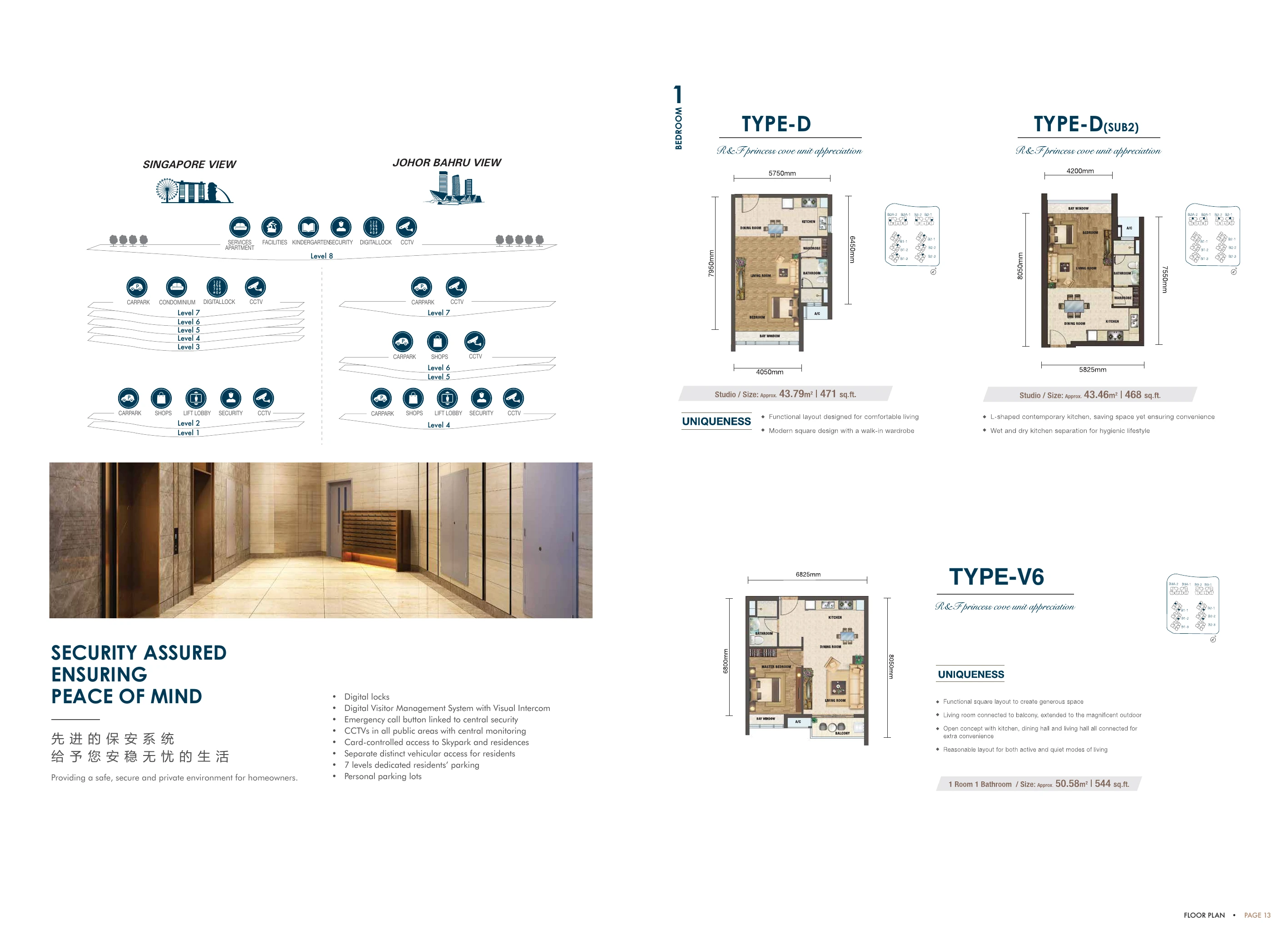 R&F Princess Cove - Phase 2 Seine Region Phase 2 Floor Plan Overview 1 Bedroom, 2 Bedroom, 3 Bedroom, 4 Bedroom, Dual-Key 468-1,471 sq ft sqft floor plan