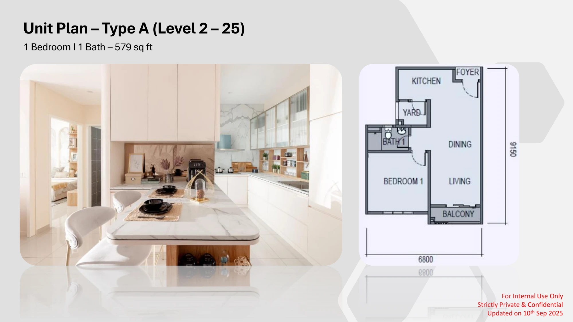 Sky Curve Type A Type A 1 Bedroom 1 Bath 579 sqft floor plan