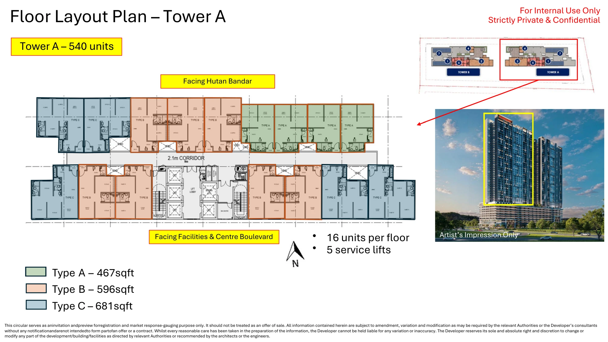 Sunway Majestic Tower A Floor Layout Type A 1 room 467-681 sq ft sqft floor plan