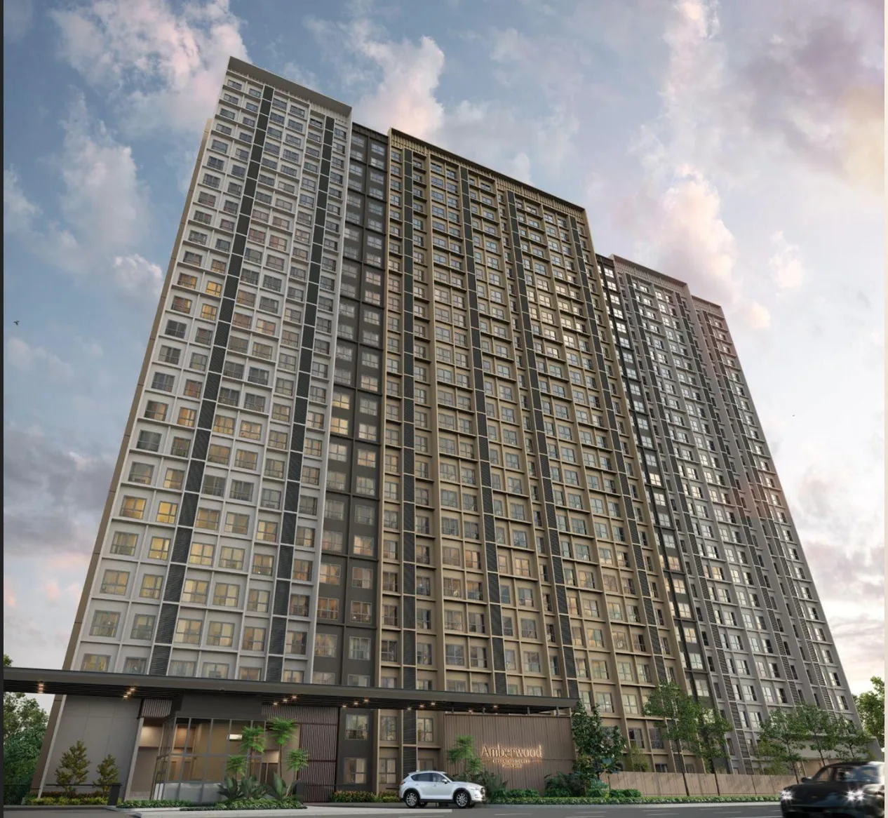 Amberwood Resort Residence tower façade artist impression