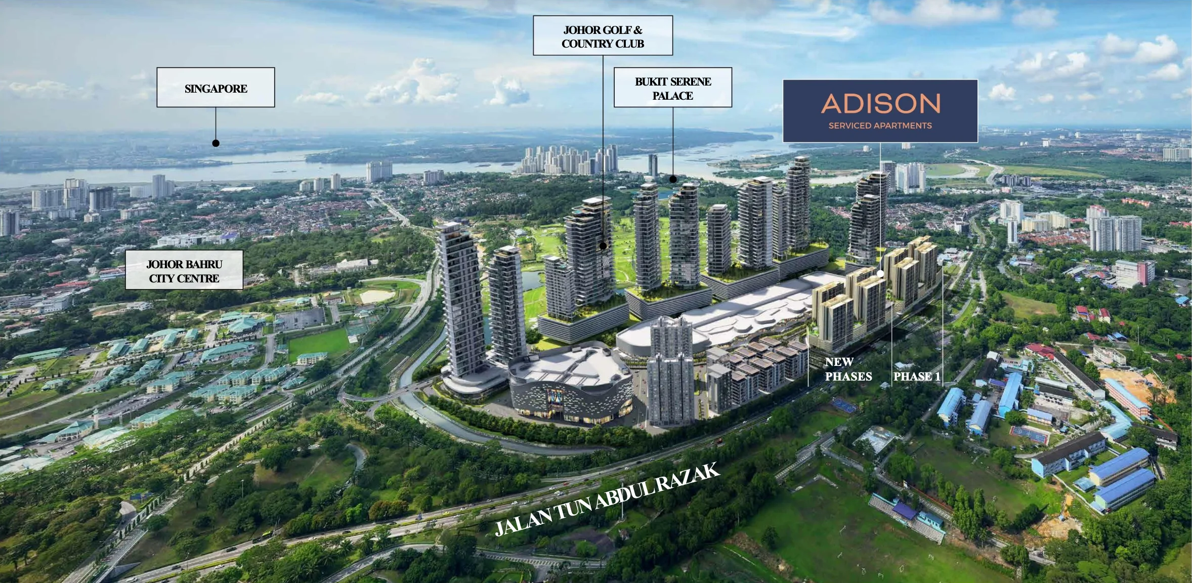 Adison at Larkinton master-plan and tower façade artist impression