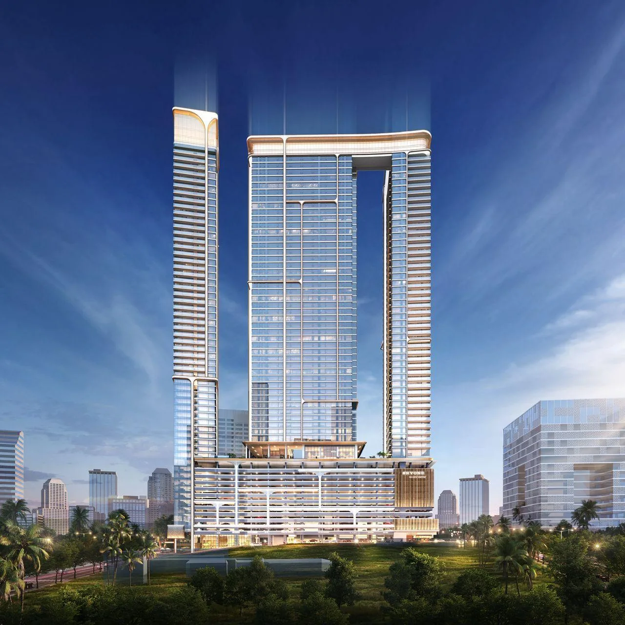 Sky One tower façade artist impression